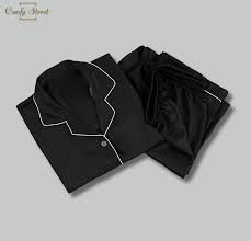 Black Silk Pj Set